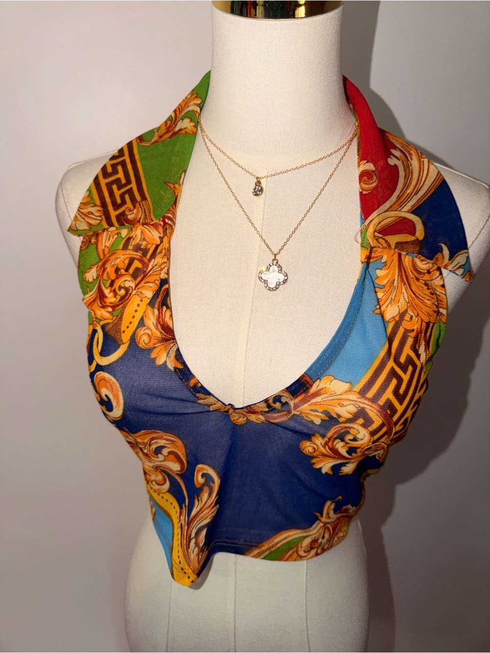 Multicolor Halter Top